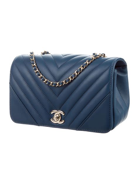 chanel chevron statement small flap bag|More.